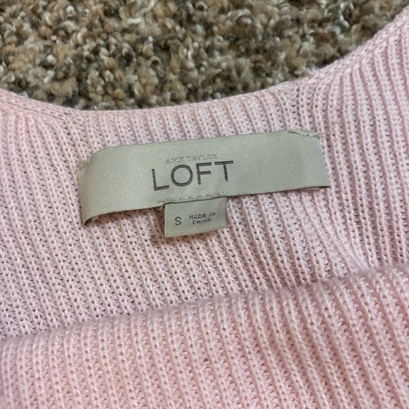 LOFT Pink Bar Back Sweater - Picture 4 of 7